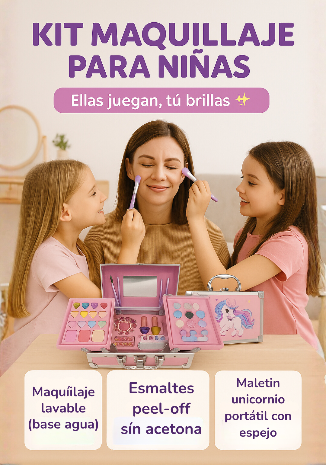 Kit de maquillaje para niñas