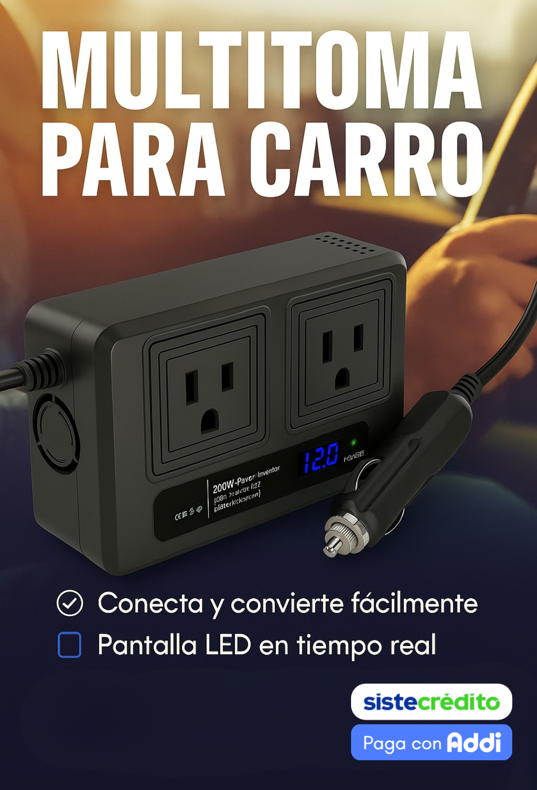 Multitoma para carro