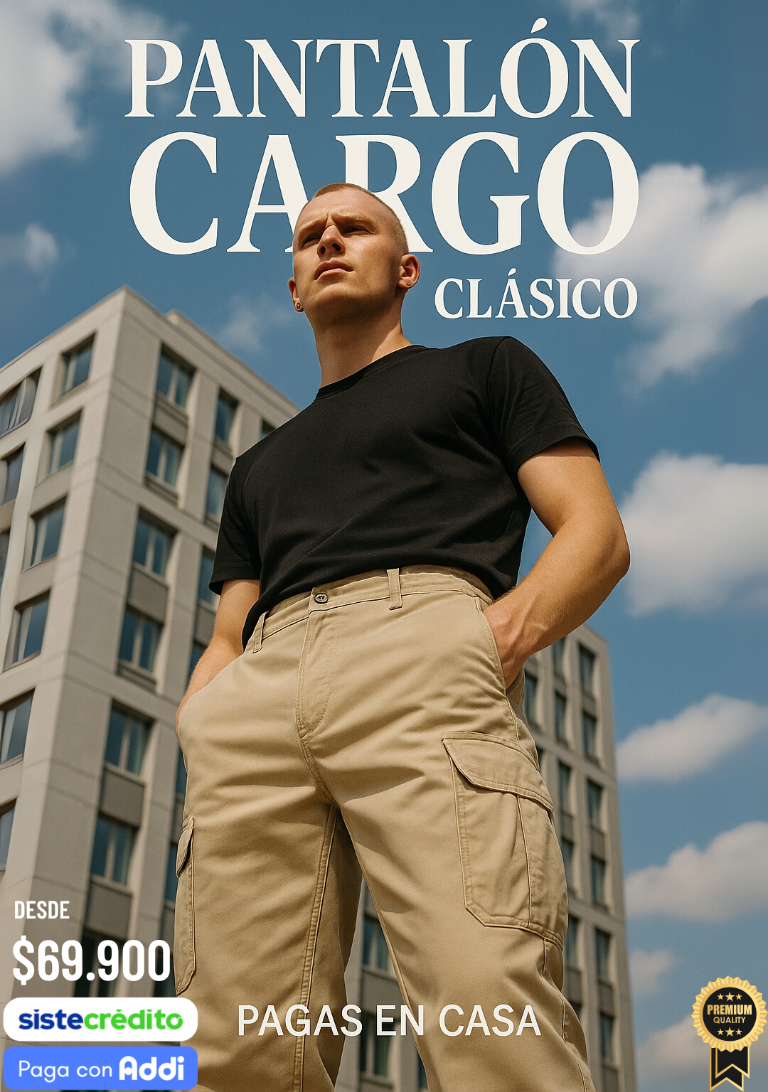 Pantalon Cargo Clasico