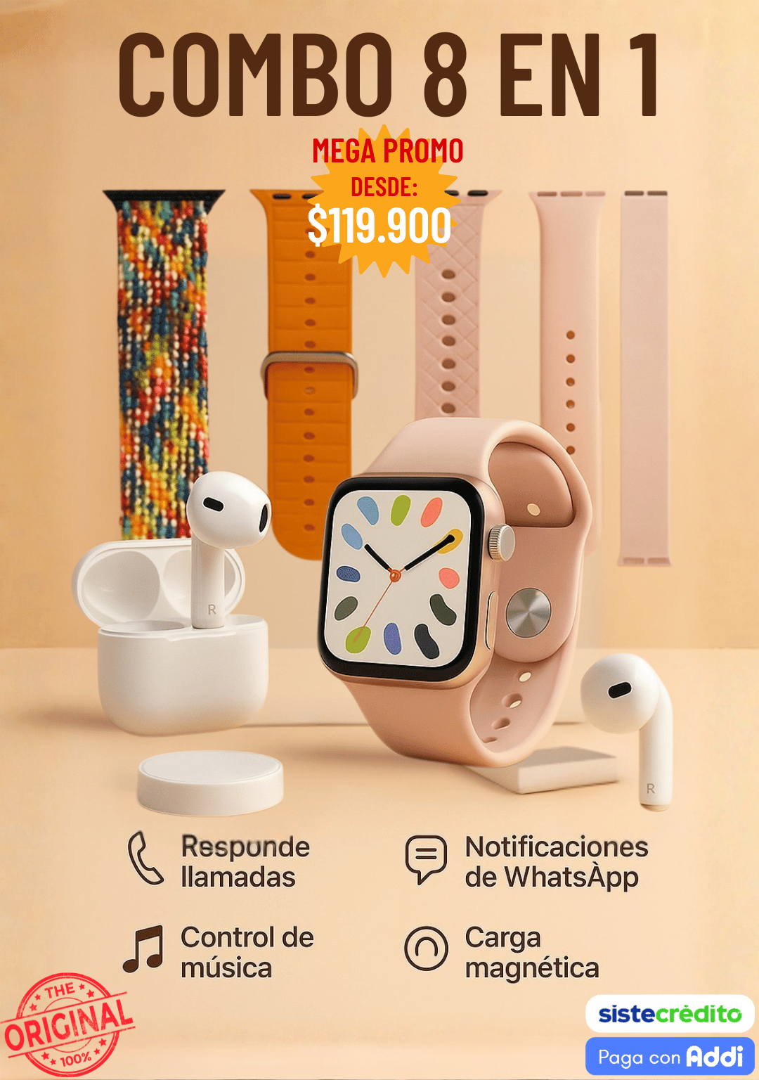 COMBO 8EN1 RELOJ AURICULARES