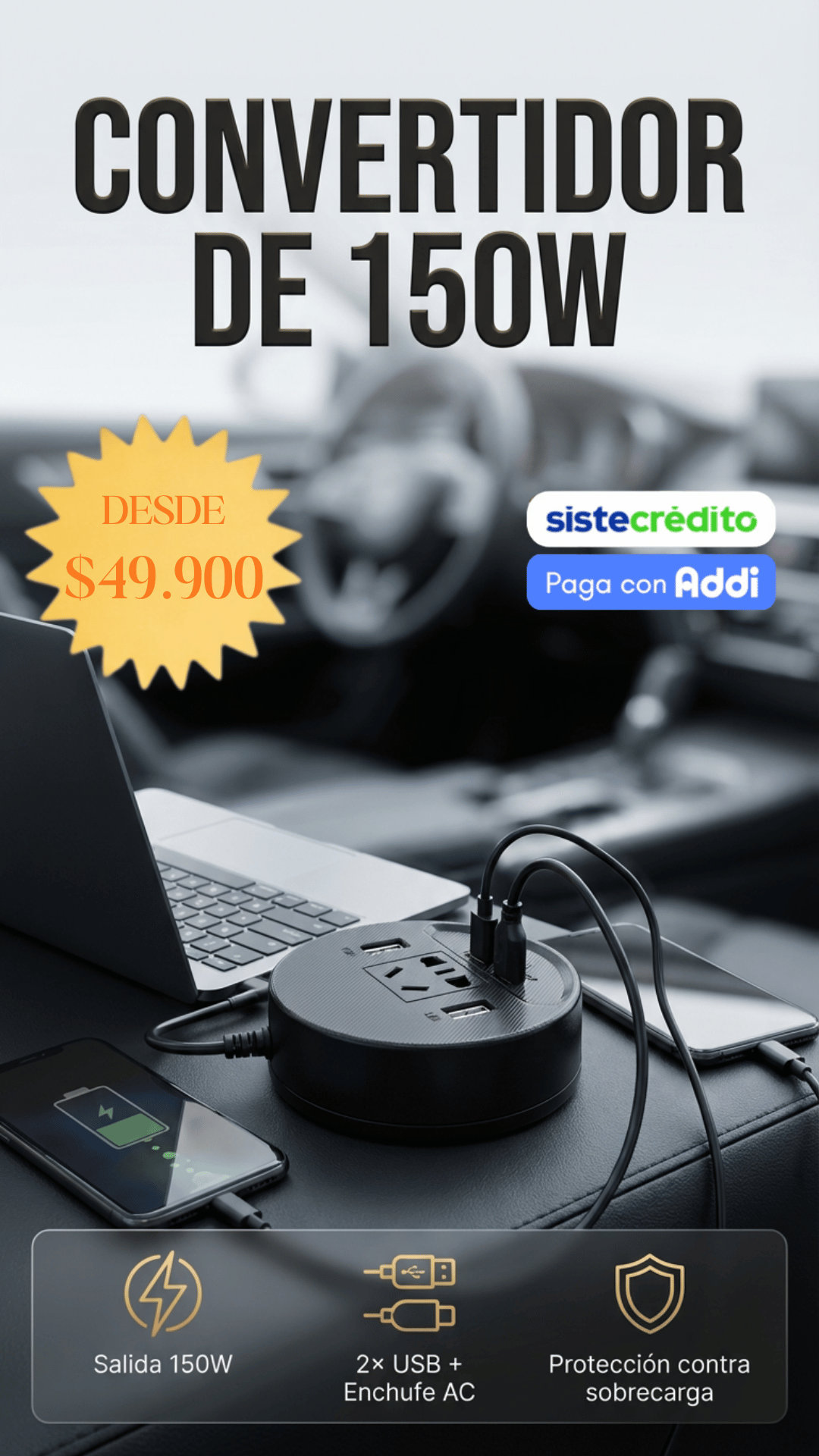Convertidor de 150W