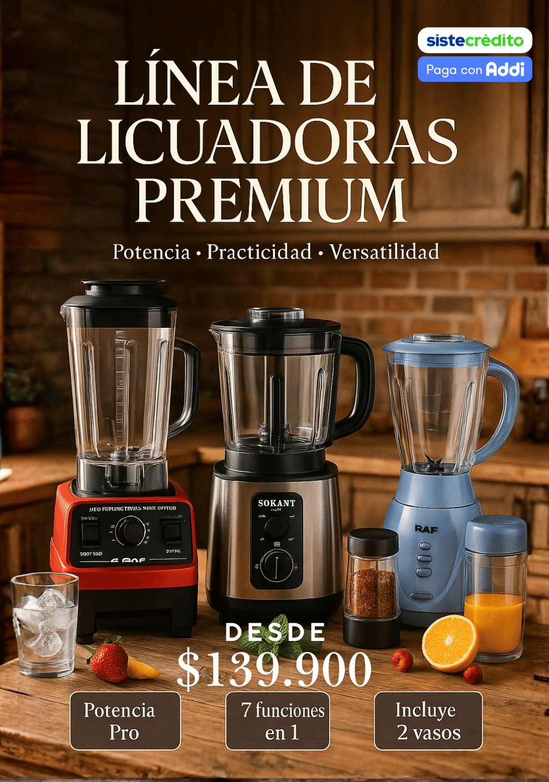 LINEA LICUADORAS PREMIUM