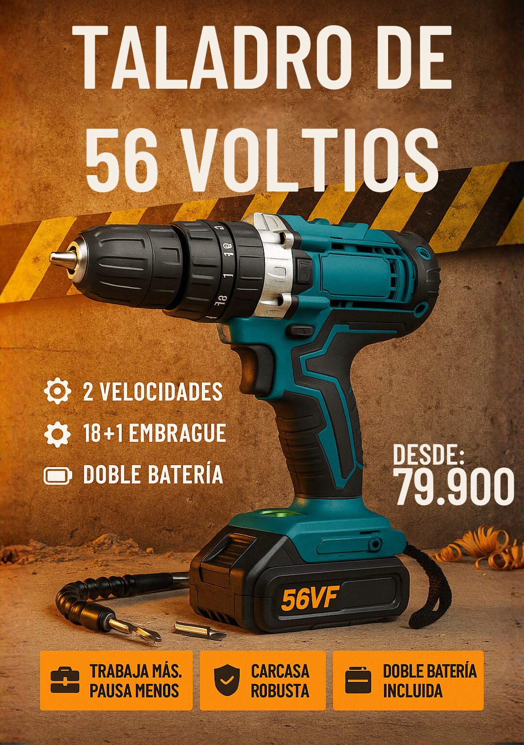 TALADRO DE 56V