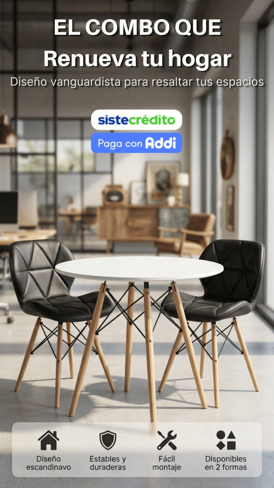 Mesa Eames+Silla Rombo