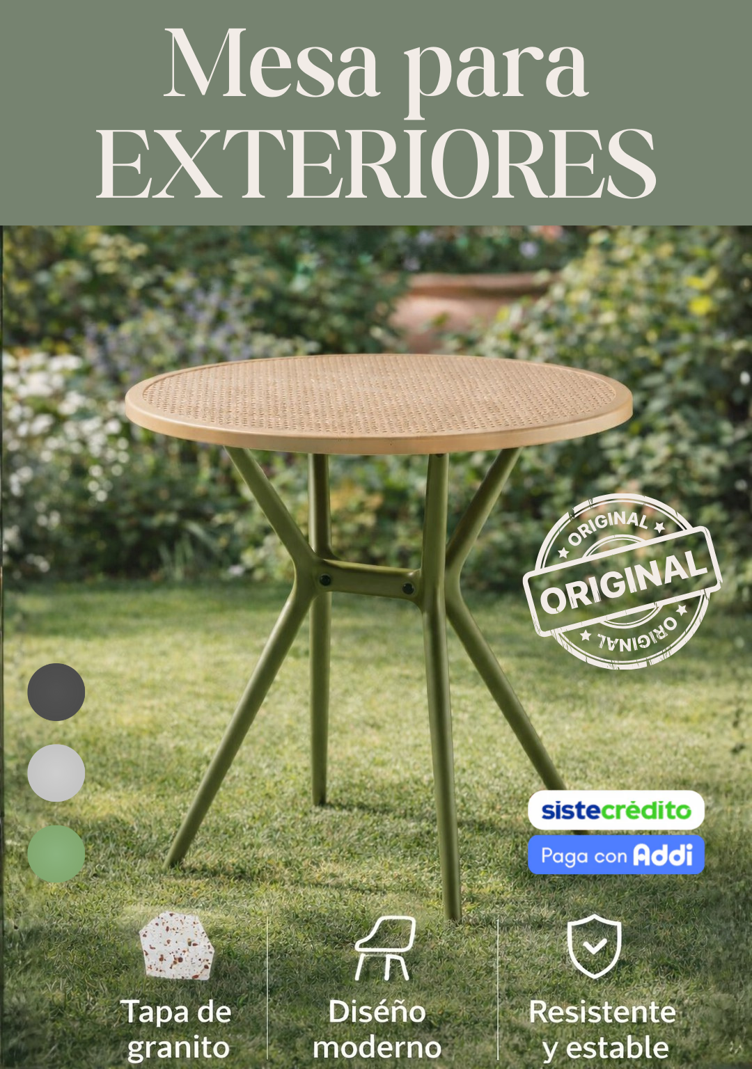 Mesa para exteriores
