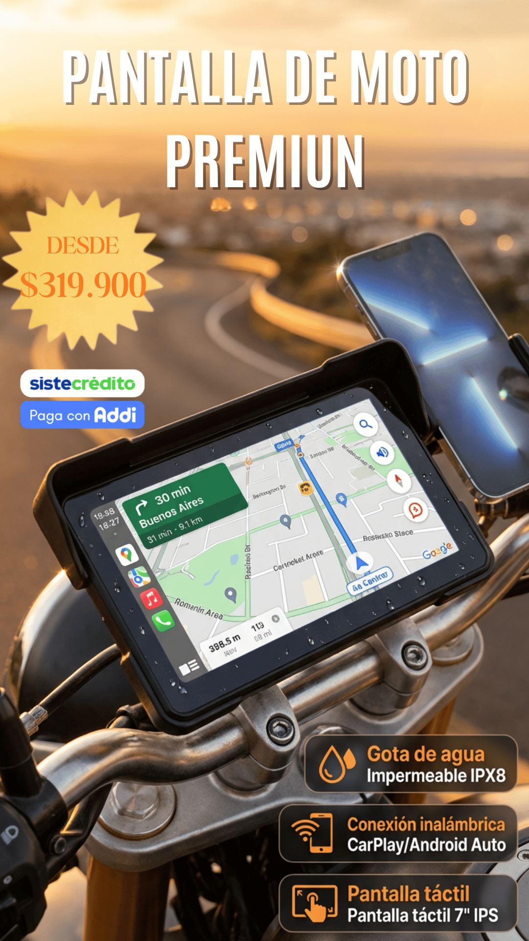 Pantalla para Moto PREMIUM