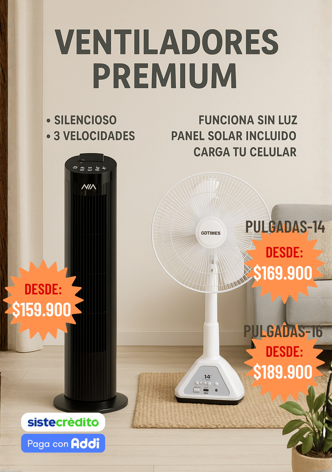 Ventiladores premium